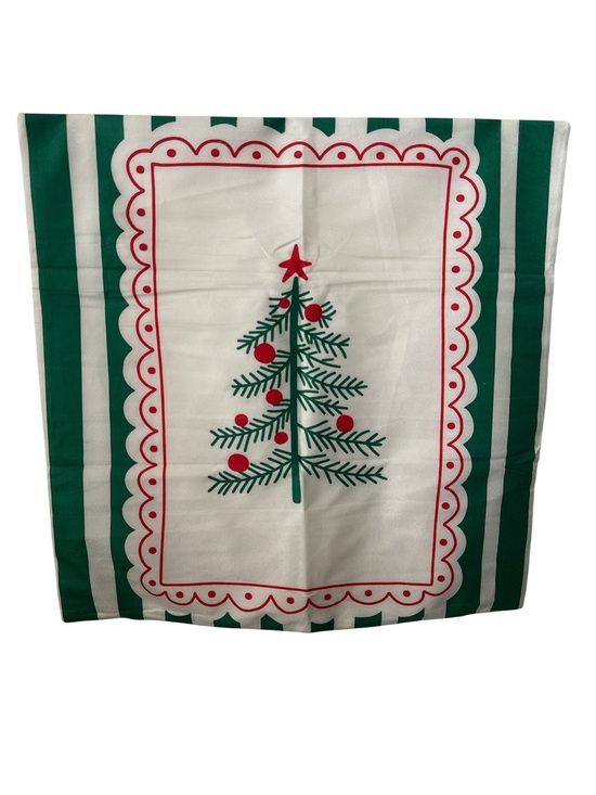 Other - Festive Green & White Square Throw Pillow Cover
18”X18”
